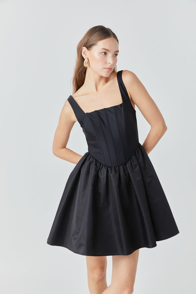 Black Corset Mini Dress