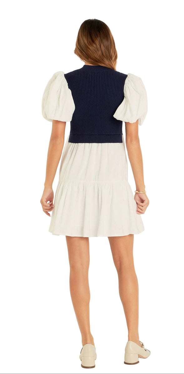 Mixed Media Mini Dress S Mixed Media Mini Dress S