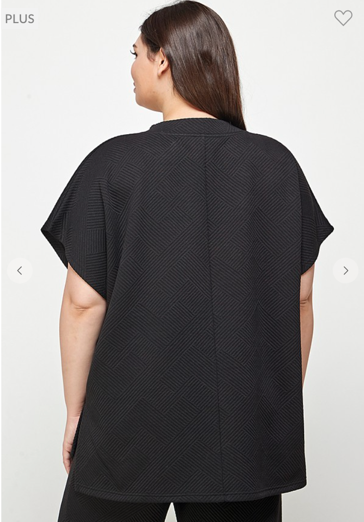 CURVY Textured Drop Shoulder Lounge Wear Top – NOLA BOO