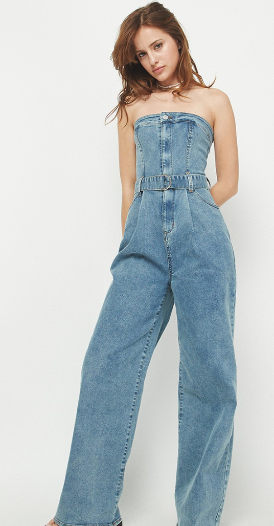 Wide Leg Denim Jumpsuit NOLA BOO