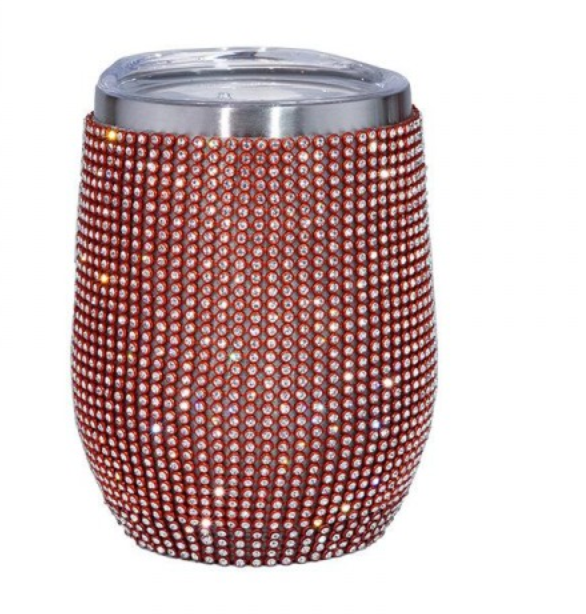 Rhinestone 12oz Stainless Wine Tumbler