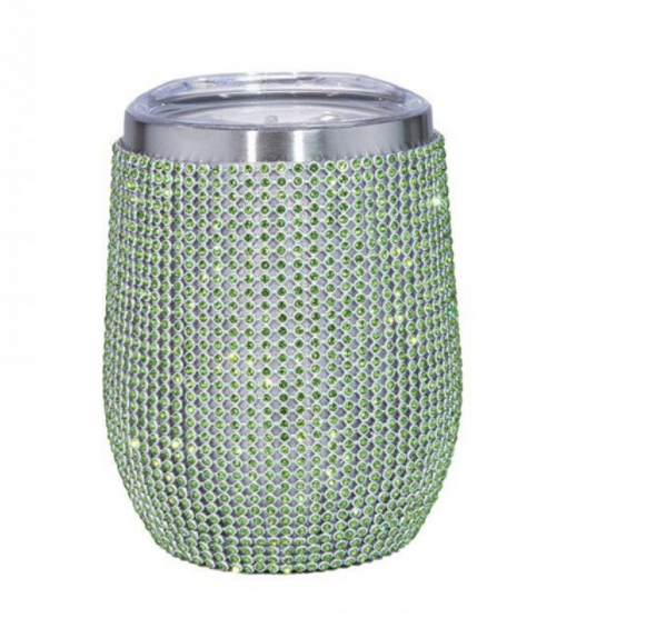 Rhinestone 12oz Stainless Wine Tumbler