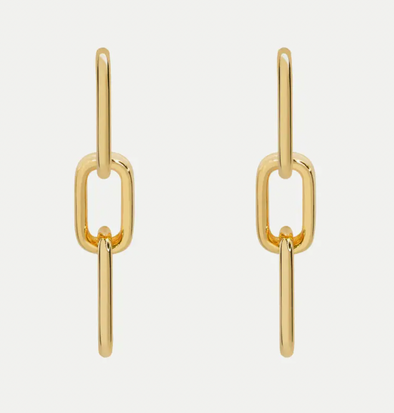 Paper Clip Link Drop Earrings