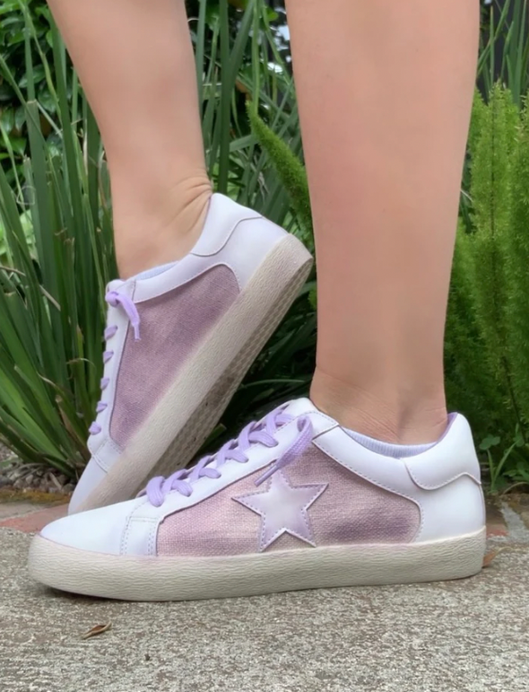 Sandy Purple Star Sneaker