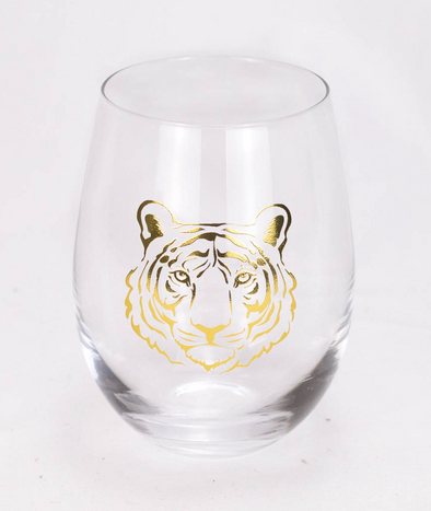 Go Get Em Tiger Wine Glass Gift Set