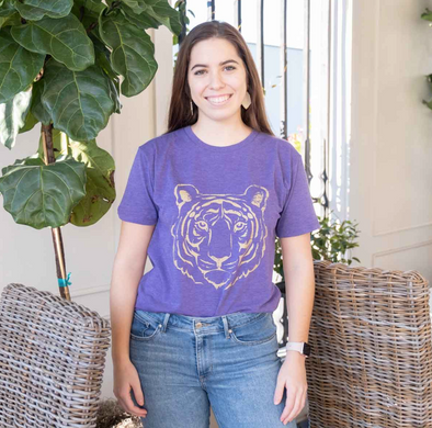 Go Get Em Tiger Crew Neck T Shirt