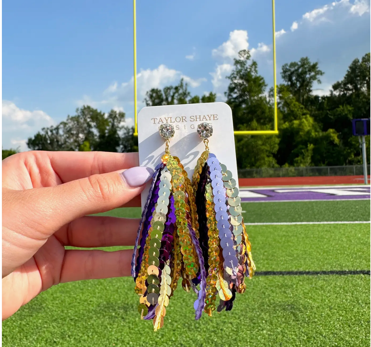 Mardi gras 2025 tassel earrings