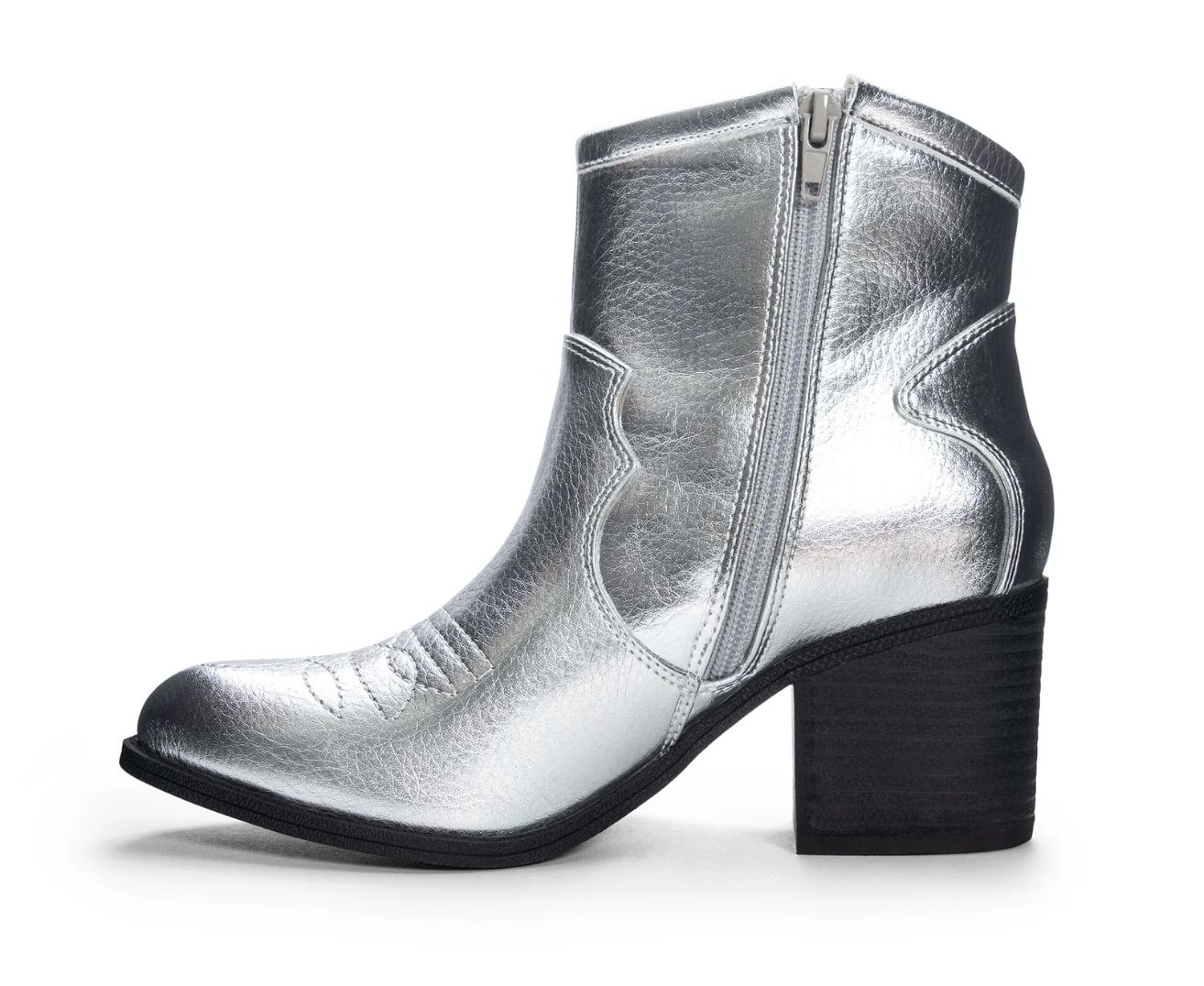Metallic booties shop