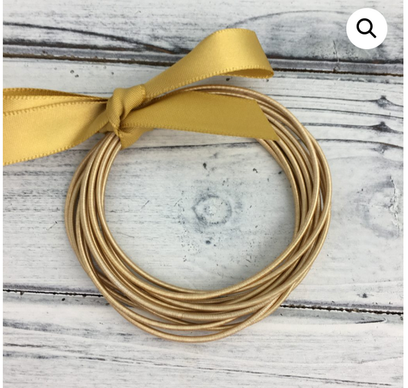 Gold Guitar String Bracelets