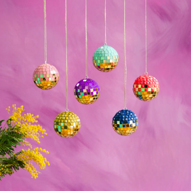 Disco Ball Ornament In 6 Colors