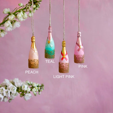 Pop The Bubbly Ornament In 4 Colors