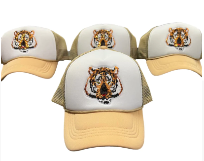Sequin Tiger Trucker Hats