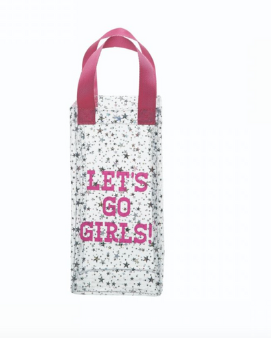 Lets Go Girls Star Clear Wine Bag