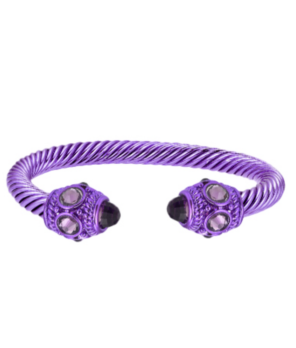 Purple Cable Cuff Bracelet