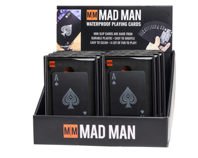 MAD MAN Black Waterproof Playing Cards