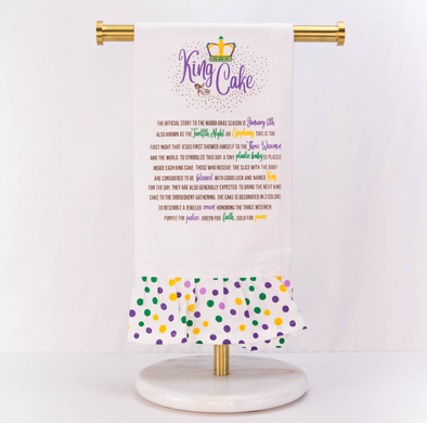 Story Of The King Cake Ruffle Hand Towel