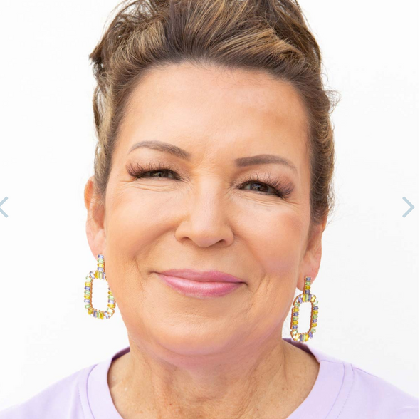 Krewe Kaleidoscope Baguette Earrings