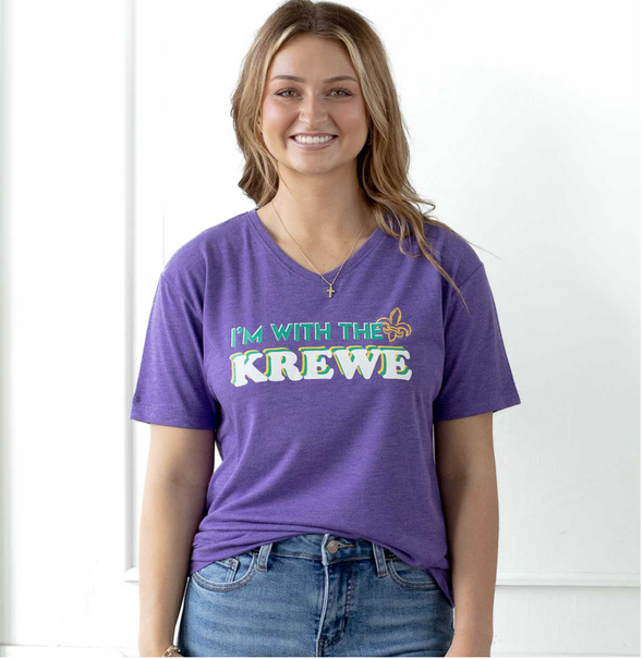 I'm With the Krewe V- Neck T-shirt
