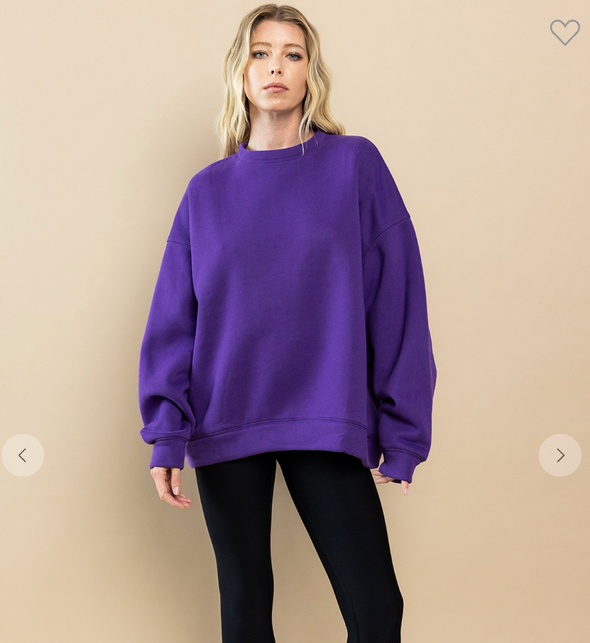 Purple Oversized Sweatshirt