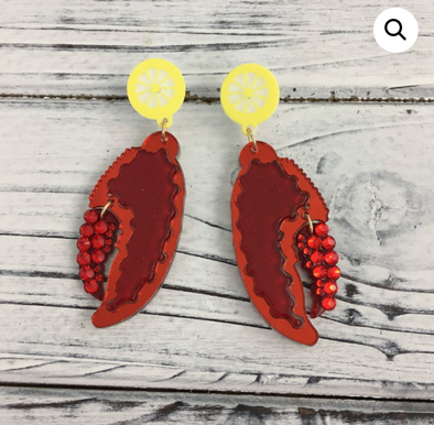 Crab Claw Rhinestones Earrings