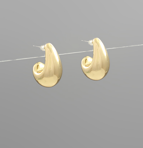 Mini Gold Teardrop Hoops