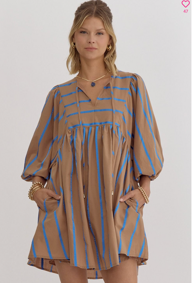 Leaves are Falling Mocha Dress