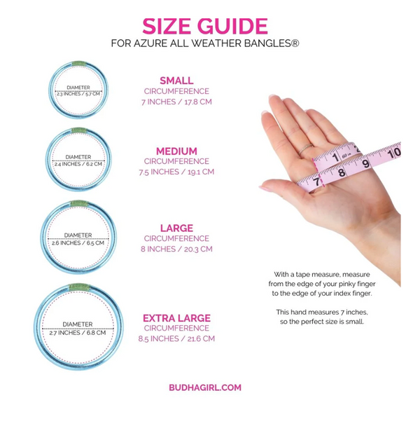 BUDHAGIRL Azure All Weather Bangles® (AWB®) - Serenity Prayer