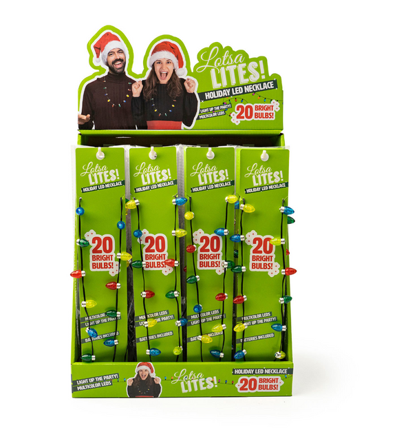 Light Bulb Necklace With 20 Lights