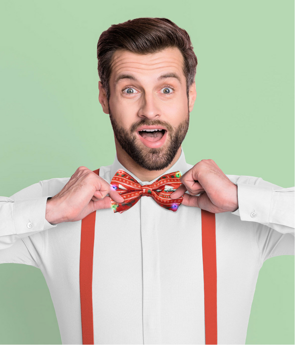 Lotsa LITES! Flashing Holiday Bowtie In 2 Options