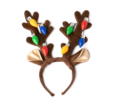Christmas Jumbo Bulb Light Up Antlers Headband