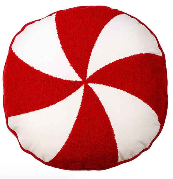 Peppermint Pillow in Red, Green or Pink