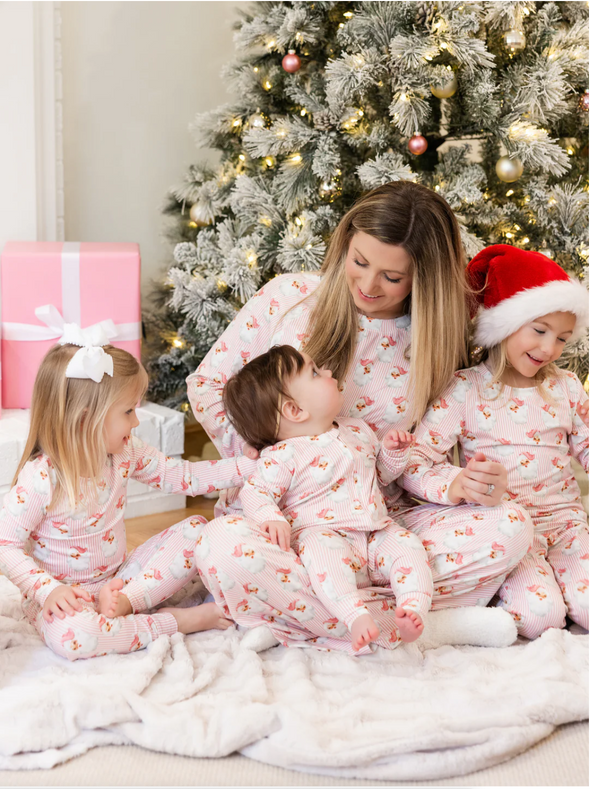 Kid's Annie Pink Santa Pajama Set (2T-XL)