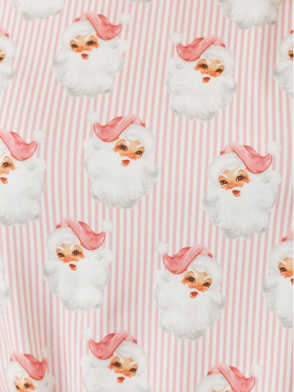 Infant Annie Pink Santa Pajama Onesie (0-18M)