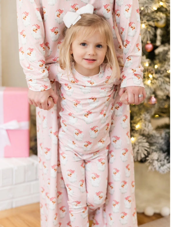 Kid's Annie Pink Santa Pajama Set (2T-XL)