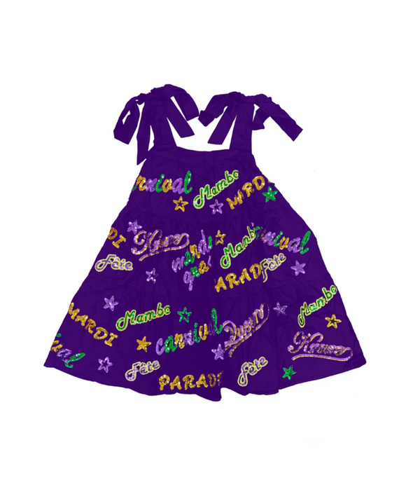 Adult Purple Mardi Explosion Viscose Dress