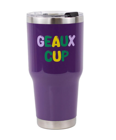 Geaux Cup Mardi Gras Tumbler