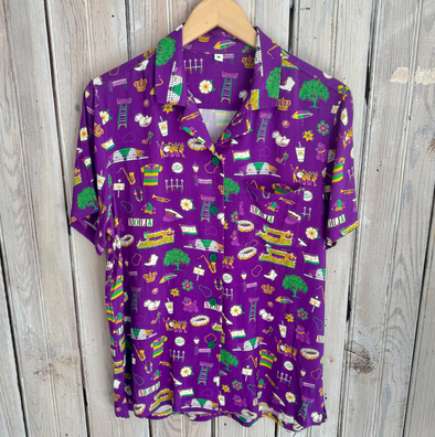 Mardi Gras Icons Hawaiian Shirt (S-3XL)