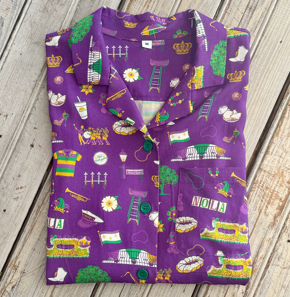 Mardi Gras Icons Hawaiian Shirt (S-3XL)