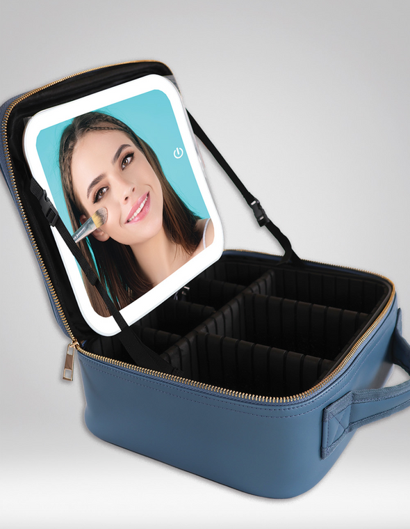 Makeup Travel Case With Mirror LED Light In 4 Colors