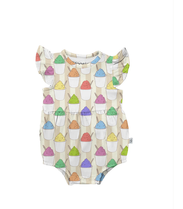 Flutter Bubble Sleeve Sno Cones Onesie