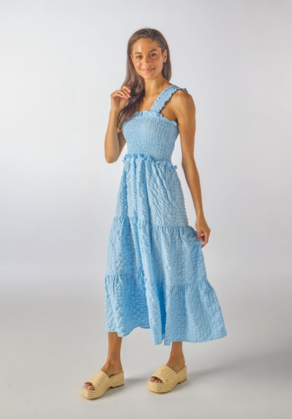 Textured Maxi Dress In 3 Colors (S-XXL)