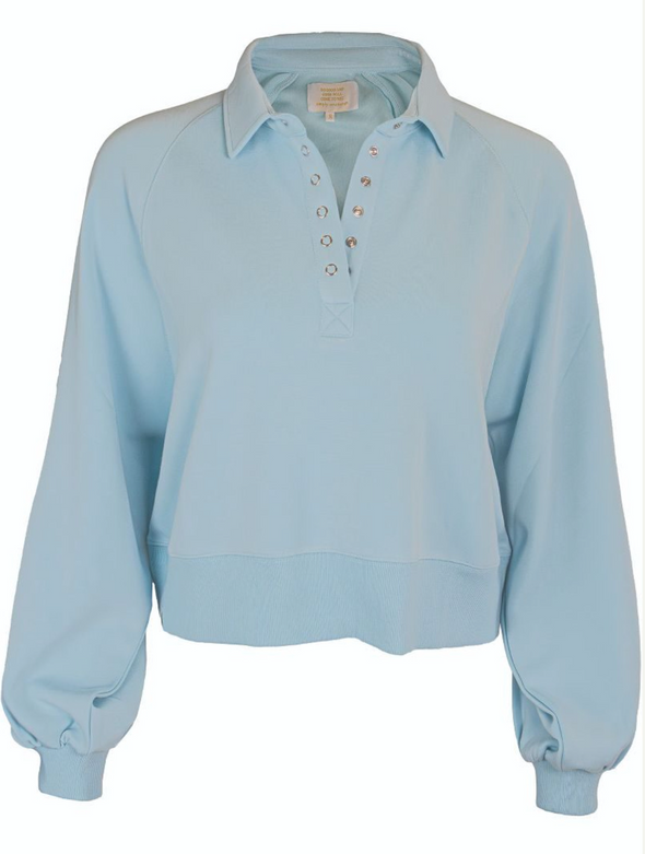 The Gigi Snap Placket Pullover In 2 Colors