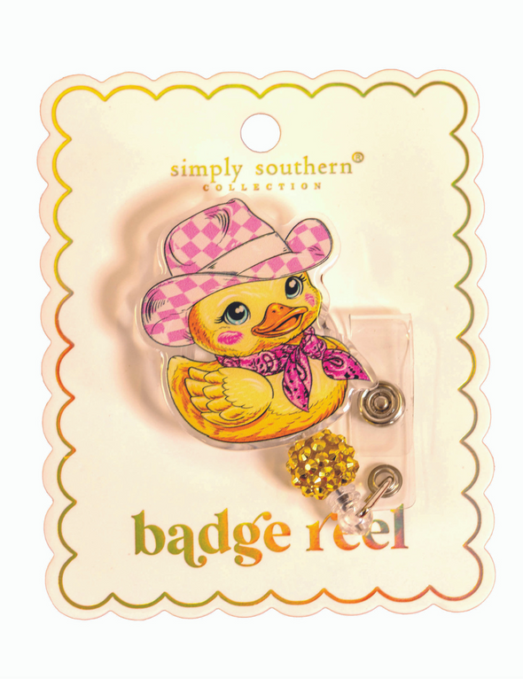 Sparkly Name Badge with Clip and Reel In 14 Options