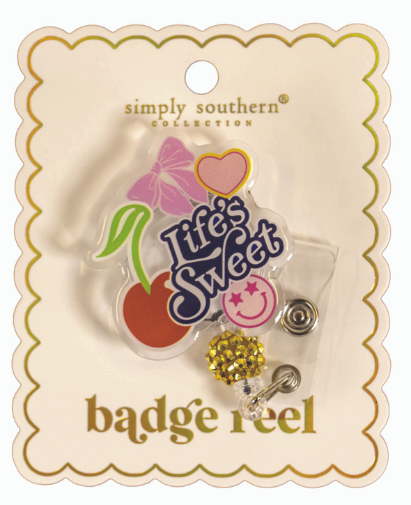 Sparkly Name Badge with Clip and Reel In 14 Options