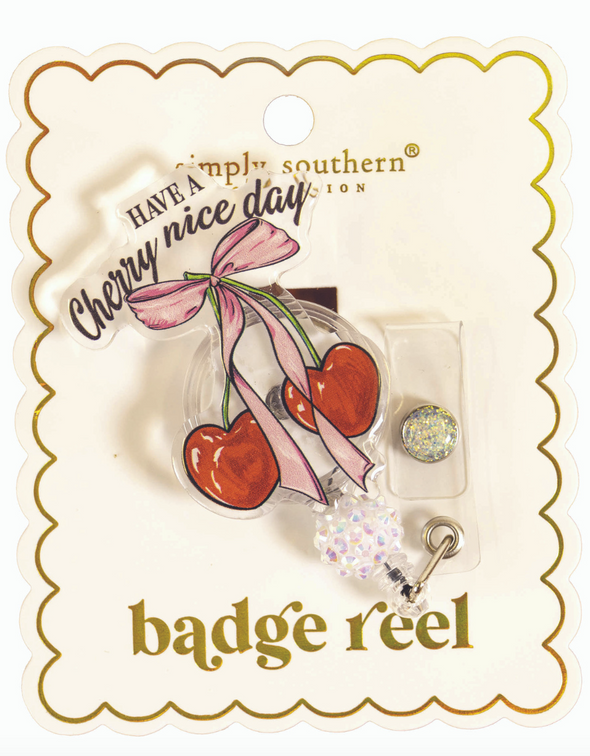 Sparkly Name Badge with Clip and Reel In 14 Options