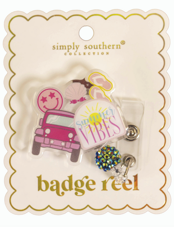 Sparkly Name Badge with Clip and Reel In 14 Options