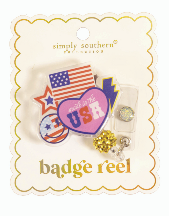 Sparkly Name Badge with Clip and Reel In 14 Options