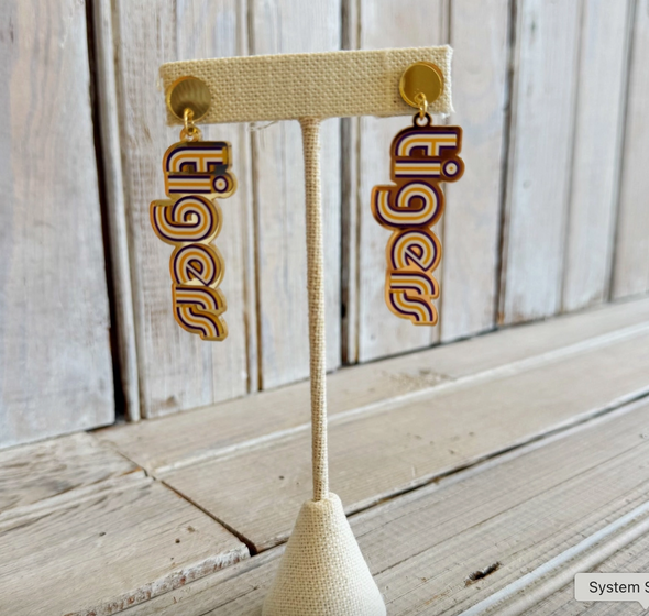 Mono Tigers Acrylic Earrings