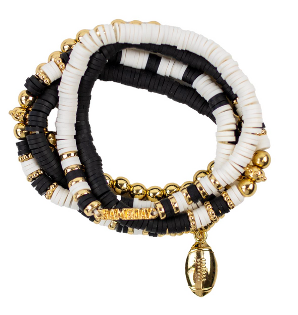 Game Day Bead Bracelet Stack