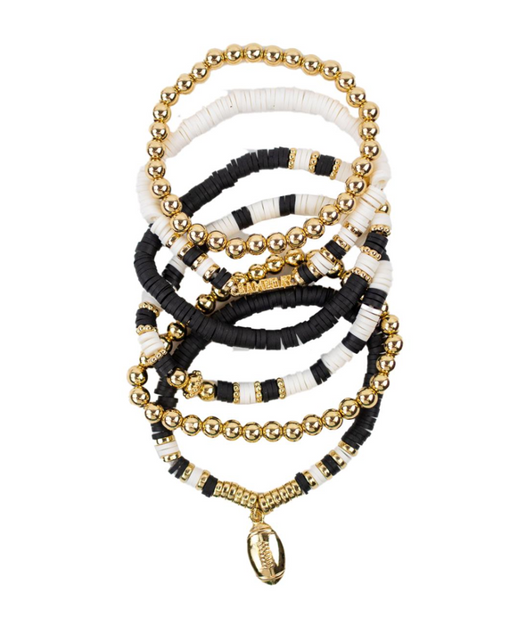 Game Day Bead Bracelet Stack